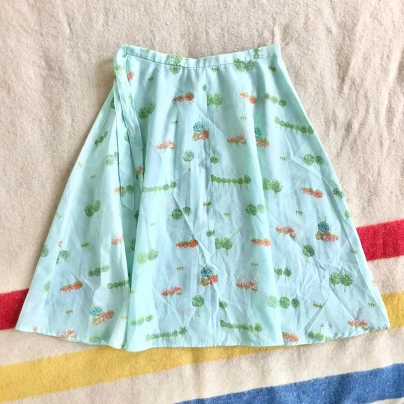 True Vintage handmade voile blouse and skirt matching 2pc set - Picture 9 of 11